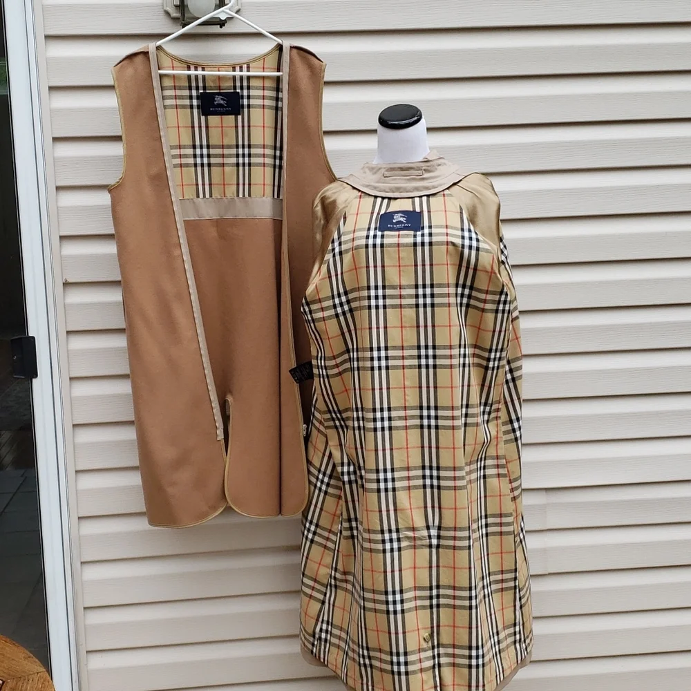 BURBERRY NOVA CHECK LINED REMOVABLE WOOL LINER CAR COAT TRENCH COAT - Picture 6 of 14